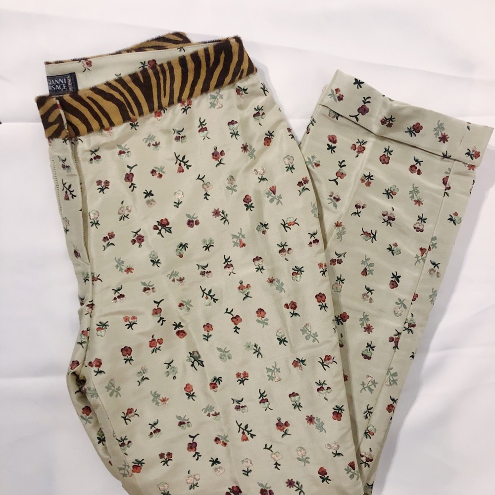 90s Gianni Versace Couture Cigarette Pants